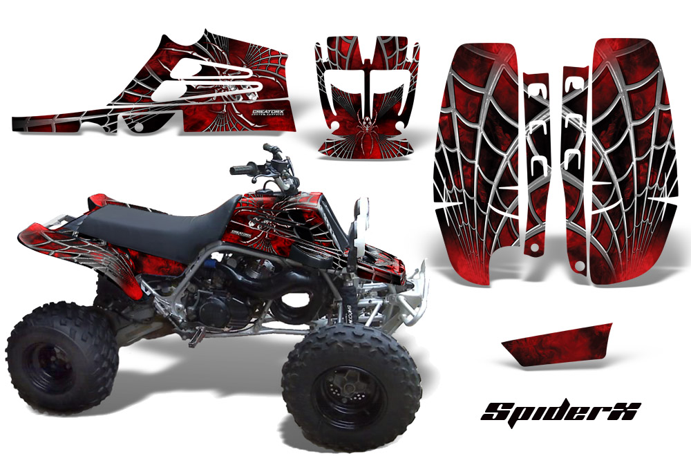 Yamaha Banshee Full Bore Graphic Kit SpiderX Red Black